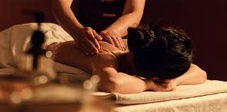 Relaxing spa massage stress relief